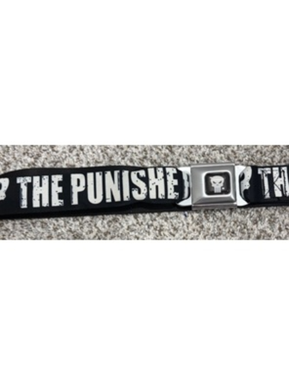 Marvel The Punisher Seatbelt Buckle Belt MensReg-24”-38”